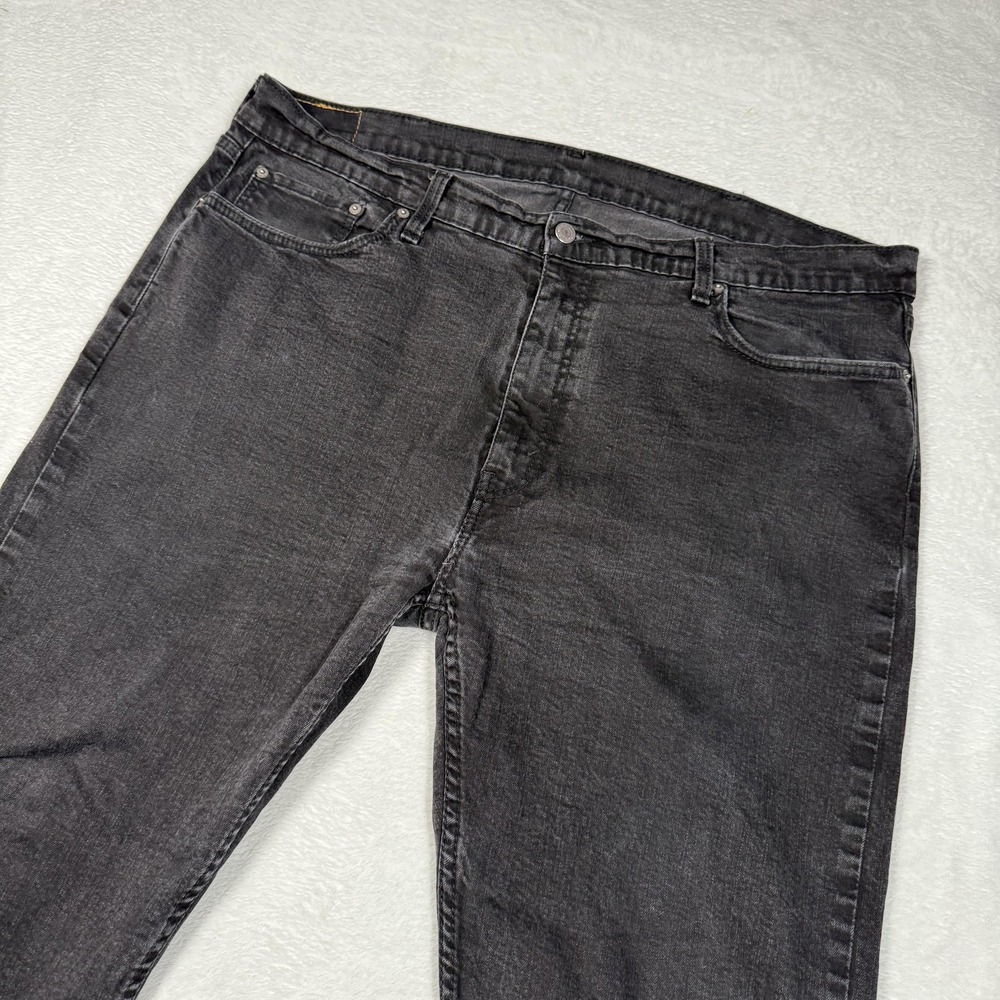 Levi's 502 Jeans Mens 34x34 Black Regular Tapered Leg Denim Zip Fly‎ Pants